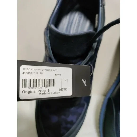 NWOB Sarar Camouflage Running Sneaker Shoes Lace Up Navy Mens Size 8.5 - Picture 10 of 11